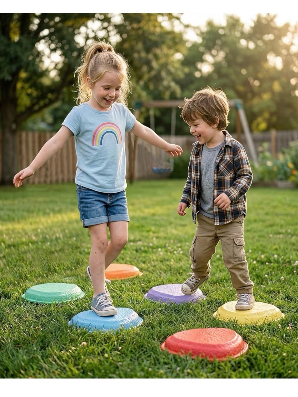 Makarci Stepping Stones for Kids, 6pcs Toddler Sensory Toys Kids